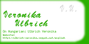 veronika ulbrich business card